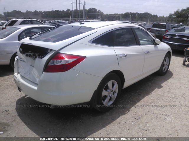 5J6TF1H3XAL003563 - 2010 HONDA ACCORD CROSSTOUR EX WHITE photo 4