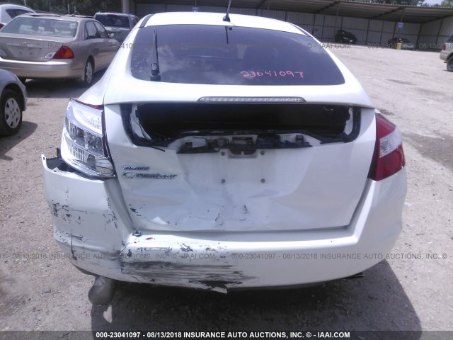 5J6TF1H3XAL003563 - 2010 HONDA ACCORD CROSSTOUR EX WHITE photo 6