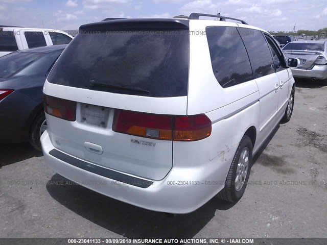 5FNRL18014B065424 - 2004 HONDA ODYSSEY EXL WHITE photo 4