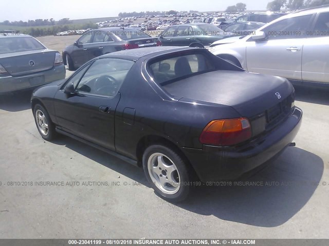 JHMEG1149PS012492 - 1993 HONDA CIVIC DEL SOL S BLACK photo 3