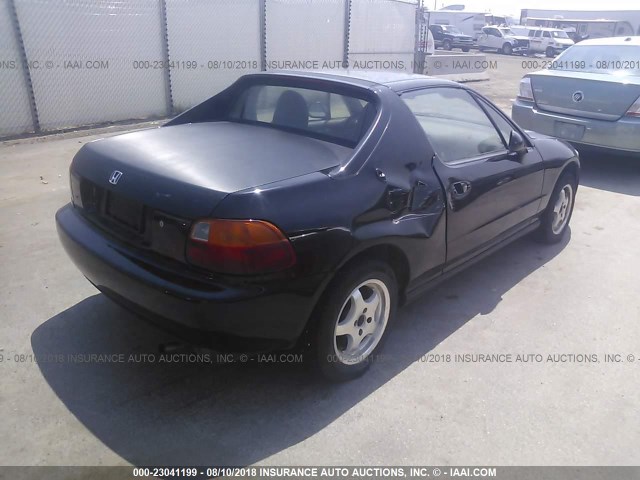 JHMEG1149PS012492 - 1993 HONDA CIVIC DEL SOL S BLACK photo 4