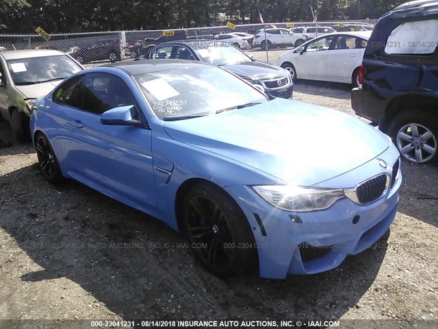 WBS3R9C50GK335586 - 2016 BMW M4 BLUE photo 1