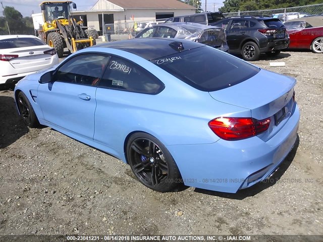 WBS3R9C50GK335586 - 2016 BMW M4 BLUE photo 3