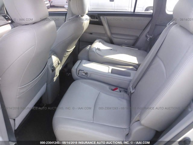 JTEES43A882046652 - 2008 TOYOTA HIGHLANDER SPORT SILVER photo 8