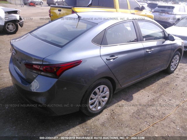 3KPC24A36JE006689 - 2018 HYUNDAI ACCENT SEL BLUE photo 4