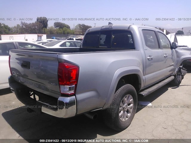 5TFAZ5CN3GX007220 - 2016 TOYOTA TACOMA DBL CAB/SR5/TRD SPORT/OR SILVER photo 4
