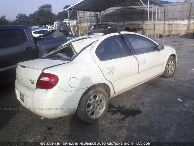 1B3ES56C63D251781 - 2003 DODGE NEON SXT WHITE photo 4