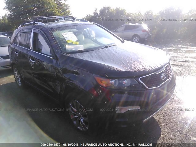 5XYKW4A21BG172839 - 2011 KIA SORENTO SX MAROON photo 1