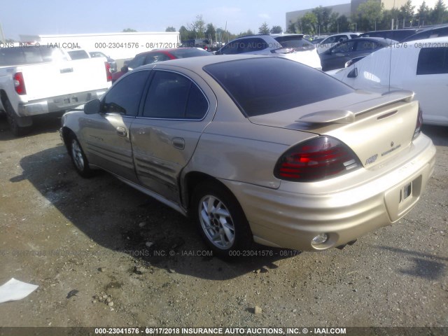 1G2NF52EX1M548130 - 2001 PONTIAC GRAND AM SE1 GOLD photo 3