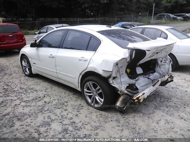 1N4CL21E88C179012 - 2008 NISSAN ALTIMA HYBRID WHITE photo 3