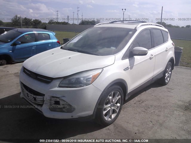 1FMCU9J97FUA77738 - 2015 FORD ESCAPE TITANIUM WHITE photo 2