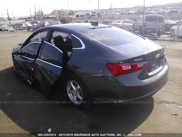 1G1ZB5ST9HF137655 - 2017 CHEVROLET MALIBU LS 灰色 照片 3