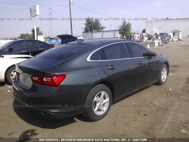 1G1ZB5ST9HF137655 - 2017 CHEVROLET MALIBU LS 灰色 照片 4