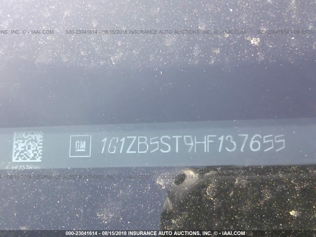 1G1ZB5ST9HF137655 - 2017 CHEVROLET MALIBU LS 灰色 照片 9