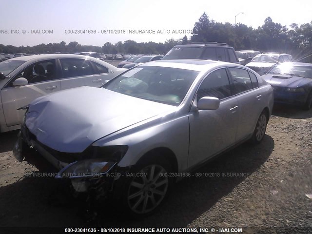 JTHCE96S070011357 - 2007 LEXUS GS 350 SILVER photo 2