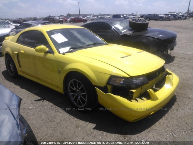 1FAFP48Y03F327965 - 2003 FORD MUSTANG COBRA SVT YELLOW photo 1