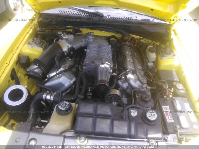 1FAFP48Y03F327965 - 2003 FORD MUSTANG COBRA SVT YELLOW photo 10