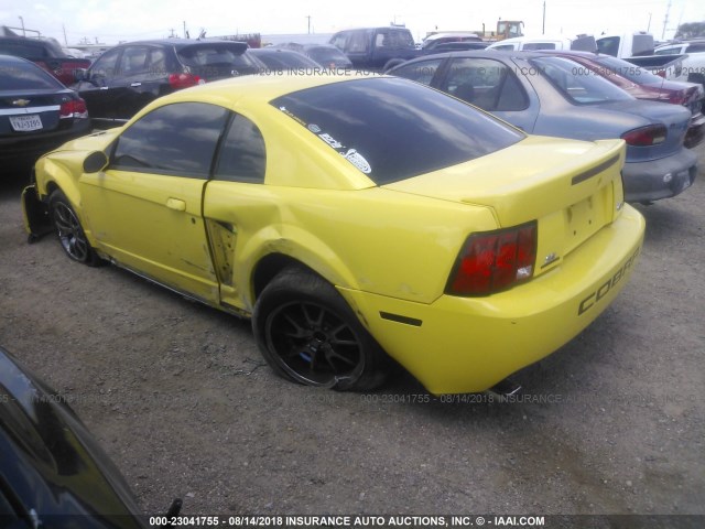 1FAFP48Y03F327965 - 2003 FORD MUSTANG COBRA SVT YELLOW photo 3