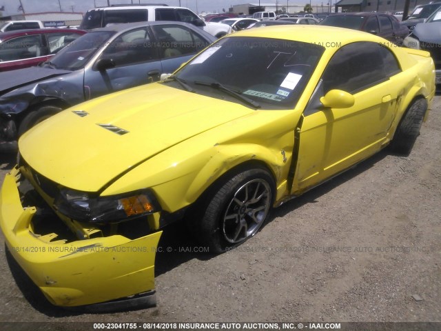 1FAFP48Y03F327965 - 2003 FORD MUSTANG COBRA SVT YELLOW photo 6