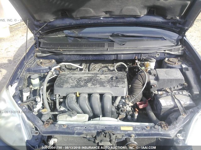 2T1LR32E55C341887 - 2005 TOYOTA COROLLA MATRIX XR BLUE photo 10