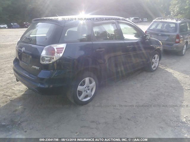 2T1LR32E55C341887 - 2005 TOYOTA COROLLA MATRIX XR BLUE photo 4