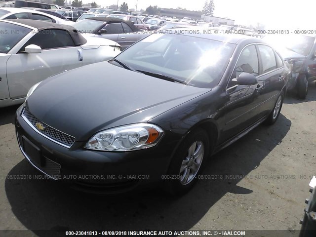 2G1WA5E39E1177299 - 2014 CHEVROLET IMPALA LIMITED LS GRAY photo 2