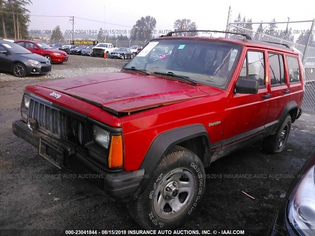 1J4FJ68S9TL279798 - 1996 JEEP CHEROKEE SPORT/CLASSIC RED photo 2