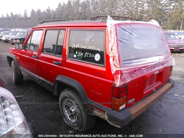 1J4FJ68S9TL279798 - 1996 JEEP CHEROKEE SPORT/CLASSIC წითელი ფოტო 3