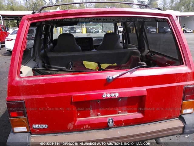 1J4FJ68S9TL279798 - 1996 JEEP CHEROKEE SPORT/CLASSIC RED photo 6