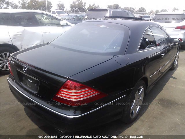 WDBPJ75J54A043463 - 2004 MERCEDES-BENZ CL 500 BLACK photo 4