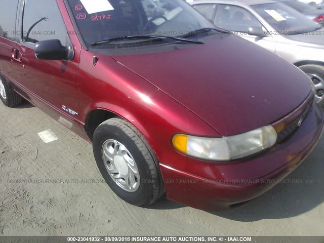 4N2DN111XVD847976 - 1997 NISSAN QUEST XE/GXE RED photo 6