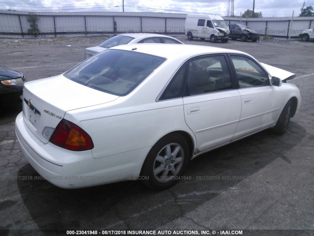 4T1BF28B82U198407 - 2002 TOYOTA AVALON XL/XLS WHITE photo 4