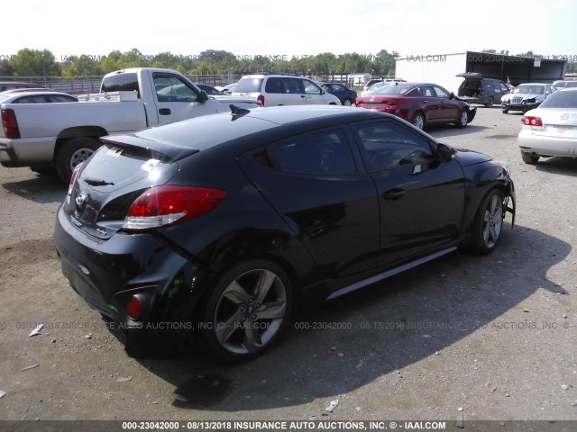 KMHTC6AE2FU231495 - 2015 HYUNDAI VELOSTER TURBO BLACK photo 4