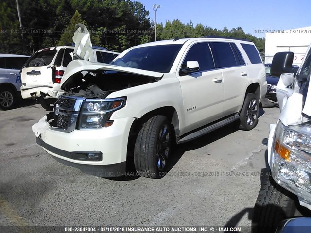 1GNSCBKC1FR110392 - 2015 CHEVROLET TAHOE C1500 LT WHITE photo 2