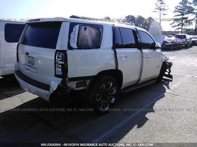 1GNSCBKC1FR110392 - 2015 CHEVROLET TAHOE C1500 LT WHITE photo 4