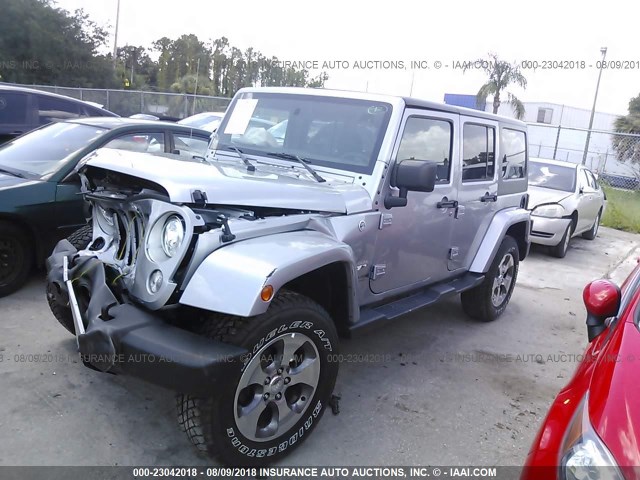 1C4HJWEG2JL922150 - 2018 JEEP WRANGLER UNLIMITE  ვერცხლისფერი ფოტო 2
