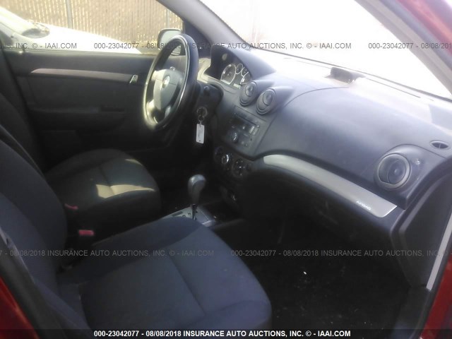 KL1TD56697B112005 - 2007 CHEVROLET AVEO LS RED photo 5