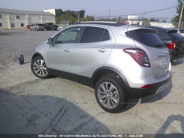 KL4CJASB2JB664962 - 2018 BUICK ENCORE PREFERRED SILVER photo 3