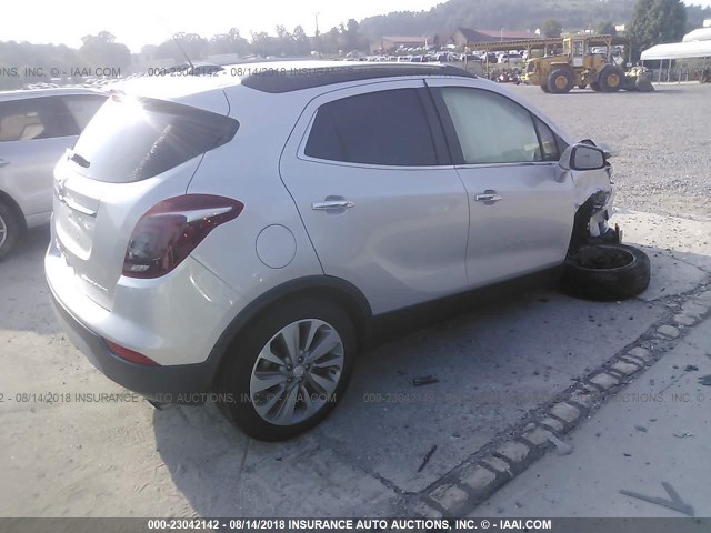 KL4CJASB2JB664962 - 2018 BUICK ENCORE PREFERRED SILVER photo 4