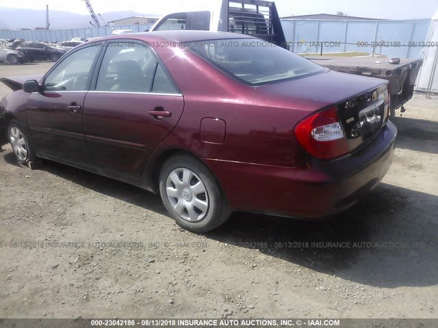 4T1BE32K74U346745 - 2004 TOYOTA CAMRY LE/XLE/SE RED photo 3
