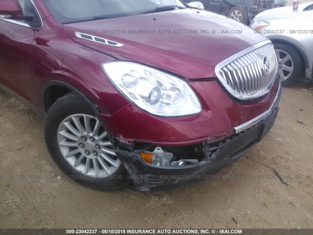 5GAKRCED6CJ106769 - 2012 BUICK ENCLAVE BURGUNDY photo 6