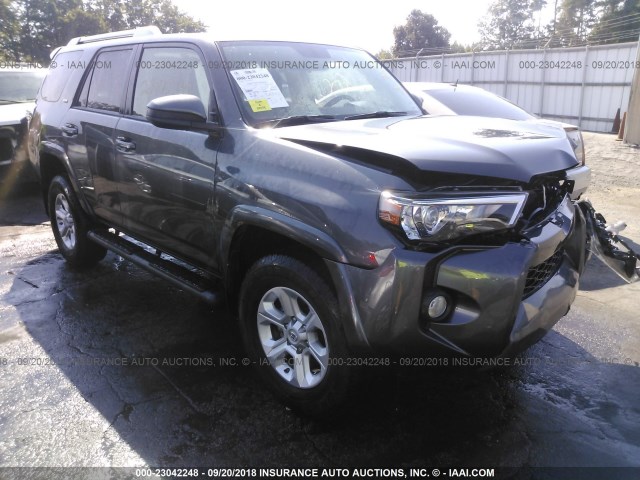 JTEBU5JR3H5444815 - 2017 TOYOTA 4RUNNER SR5 PREM/LTDL/TRAIL/TRD GRAY photo 1