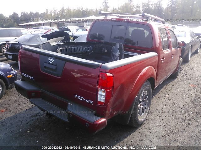 1N6AD0EV3FN737912 - 2015 NISSAN FRONTIER S/SV/SL/PRO-4X RED photo 4