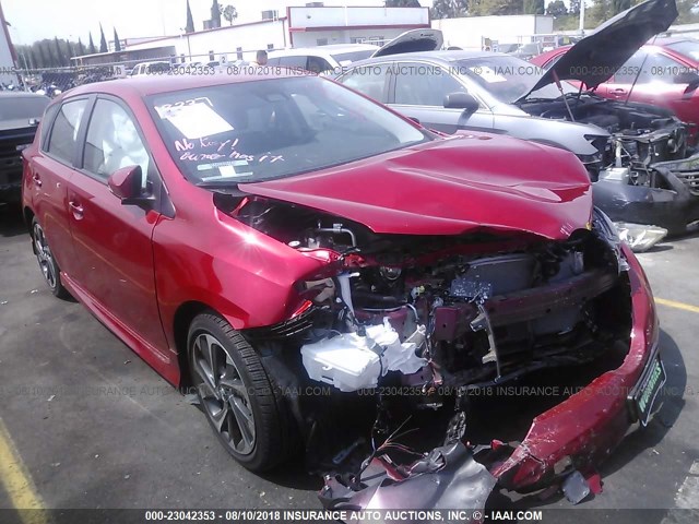 JTNKARJEXJJ563035 - 2018 TOYOTA COROLLA IM RED photo 1