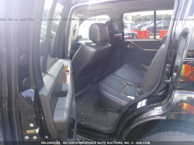 5N1AR18W87C620902 - 2007 NISSAN PATHFINDER LE/SE/XE BLACK photo 8