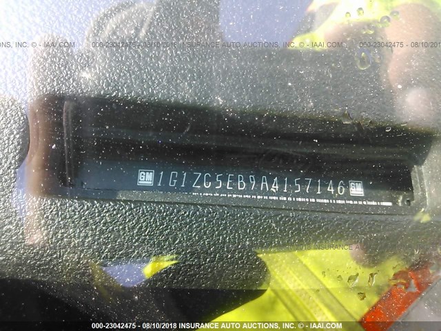 1G1ZC5EB9A4157146 - 2010 CHEVROLET MALIBU 1LT GRAY photo 9