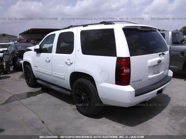 1GNMCBE30AR206401 - 2010 CHEVROLET TAHOE C1500 LT WHITE photo 3