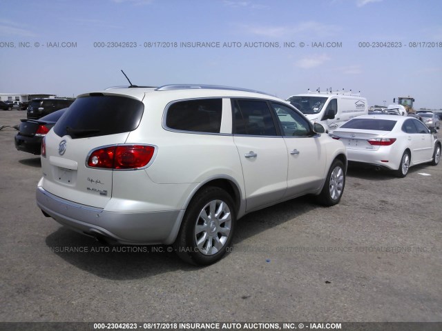 5GAKRCED1BJ389290 - 2011 BUICK ENCLAVE CXL WHITE photo 4