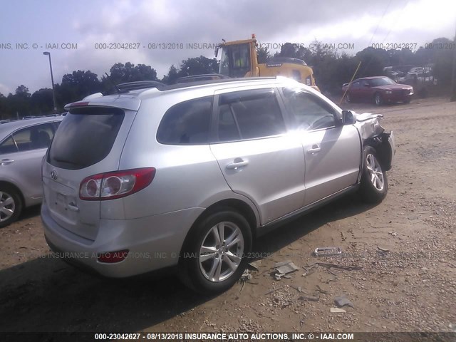 5XYZH4AG8BG089011 - 2011 HYUNDAI SANTA FE SE SILVER photo 4