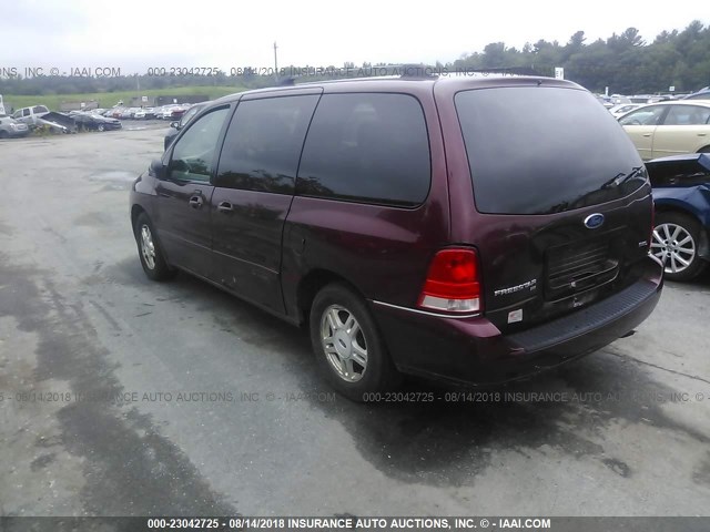 2FMZA52256BA54350 - 2006 FORD FREESTAR SEL RED photo 3